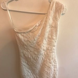 White one sleeve dress